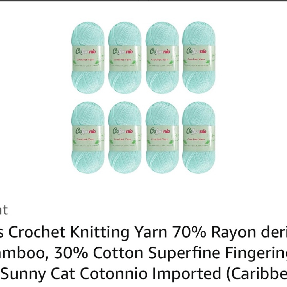 Crochet yarn - pack of seven - very thin soft yarn